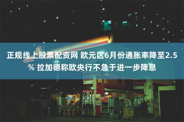 正规线上股票配资网 欧元区6月份通胀率降至2.5% 拉加德称欧央行不急于进一步降息