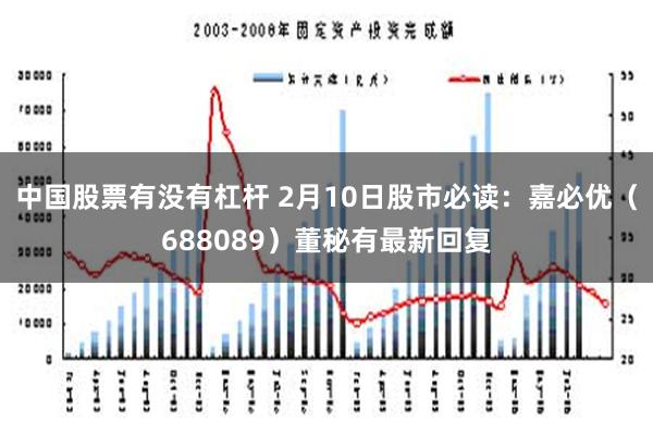 中国股票有没有杠杆 2月10日股市必读：嘉必优（688089）董秘有最新回复